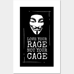 "LOVE YOUR RAGE NOT YOUR CAGE" - Quote Posters and Art